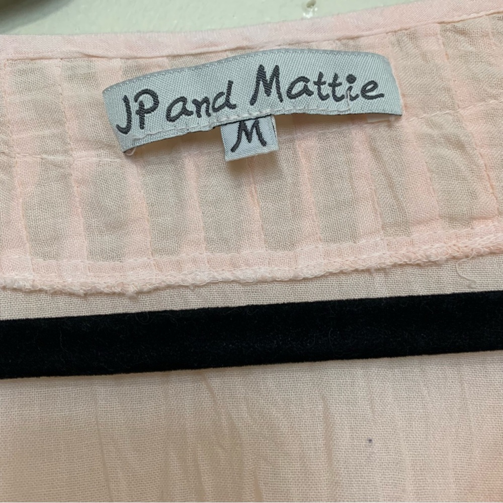 Jp And Mattie Button Down Linen Top Size M - image 2